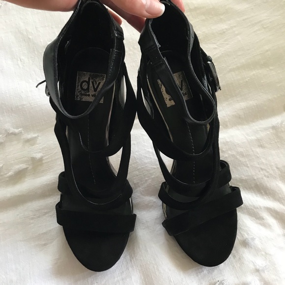 Dolce Vita Black Suede Heels - Picture 5 of 7